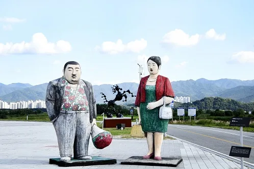 손님, 특수시멘트, 채색, 160*100*300/150*100*340cm 